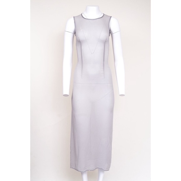 Dolce & Gabbana Gray Sheer Midi Dress - Picture 2 of 7